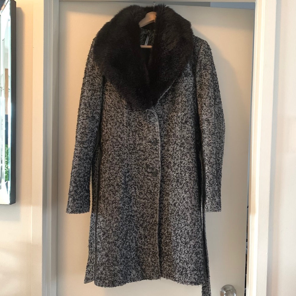 Faux fur winter coat